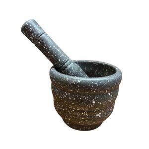Resin Faux Granite Pestle & Mortar Set Herb Spice Grinder Crusher